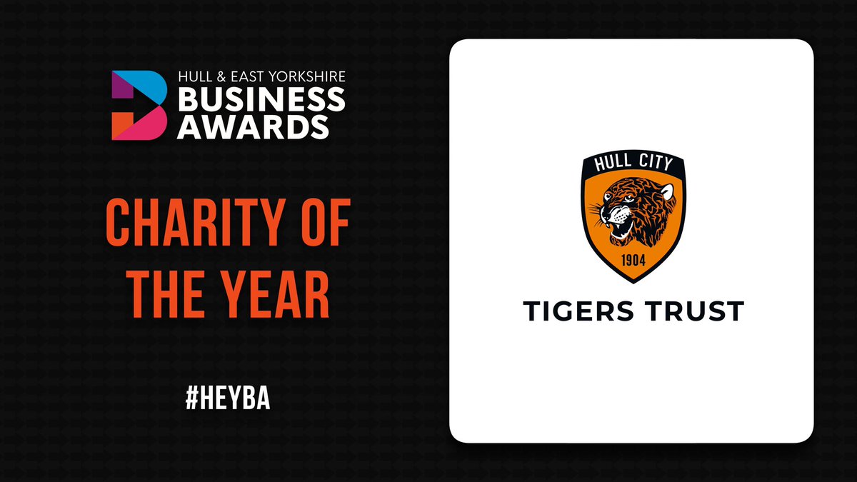 Now it’s time to find out who the winner is of the Charity of the Year Award is. 

Our finalists are:
Chasing Rainbows
<a href="/childrensuni/">HEY Children's Uni</a>
<a href="/tigerstrust/">Tigers Trust</a>

Taking home the title is… Tigers Sport and Education Trust 👏
#HEYBA