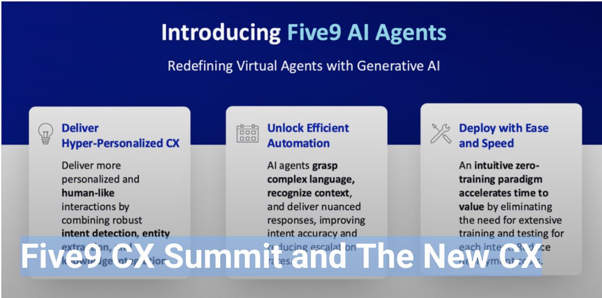 Blair Pleasant (@blairplez) on Twitter photo "Five9 CX Summit and The New #CX" - my write-up on the recent <a href="/Five9/">Five9</a> customer event. Video interviews with <a href="/mattmcg/">Matt McGinnis</a> , <a href="/jdrosen2/">Jonathan Rosenberg</a> , <a href="/cschebel/">Callan Schebella</a> , <a href="/adignan/">Andy Dignan</a> . #Five9CXSummit #TheNewCX #CCaaS #custserv <a href="/BCstrat/">Biz Comm Strategies</a>
bcstrategies.com/content/five9-… "Five9 CX Summit and The New #CX" - my write-up on the recent <a href="/Five9/">Five9</a> customer event. Video interviews with <a href="/mattmcg/">Matt McGinnis</a> , <a href="/jdrosen2/">Jonathan Rosenberg</a> , <a href="/cschebel/">Callan Schebella</a> , <a href="/adignan/">Andy Dignan</a> . #Five9CXSummit #TheNewCX #CCaaS #custserv <a href="/BCstrat/">Biz Comm Strategies</a>
bcstrategies.com/content/five9-…