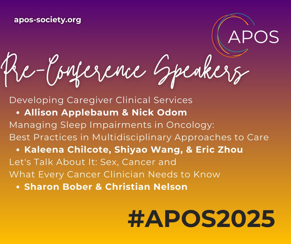 APOS (@aposhq) on Twitter photo Register for 1 of our 3 #APOS2025 Pre-Conference Workshops today! #SeeYouInPittsburgh sh1.sendinblue.com/3isfr9z1nr9pfe… #psychosocialoncology #cancer <a href="/DocApplebaum/">Allison J. Applebaum, PhD, FAPOS</a> <a href="/NickOdomPhD_RN/">Nick Odom, PhD, RN, FAAN</a> <a href="/DrSharonBober/">Sharon L Bober</a> <a href="/KellyIrwin_MD/">Kelly Irwin</a> Register for 1 of our 3 #APOS2025 Pre-Conference Workshops today! #SeeYouInPittsburgh sh1.sendinblue.com/3isfr9z1nr9pfe… #psychosocialoncology #cancer <a href="/DocApplebaum/">Allison J. Applebaum, PhD, FAPOS</a> <a href="/NickOdomPhD_RN/">Nick Odom, PhD, RN, FAAN</a> <a href="/DrSharonBober/">Sharon L Bober</a> <a href="/KellyIrwin_MD/">Kelly Irwin</a>