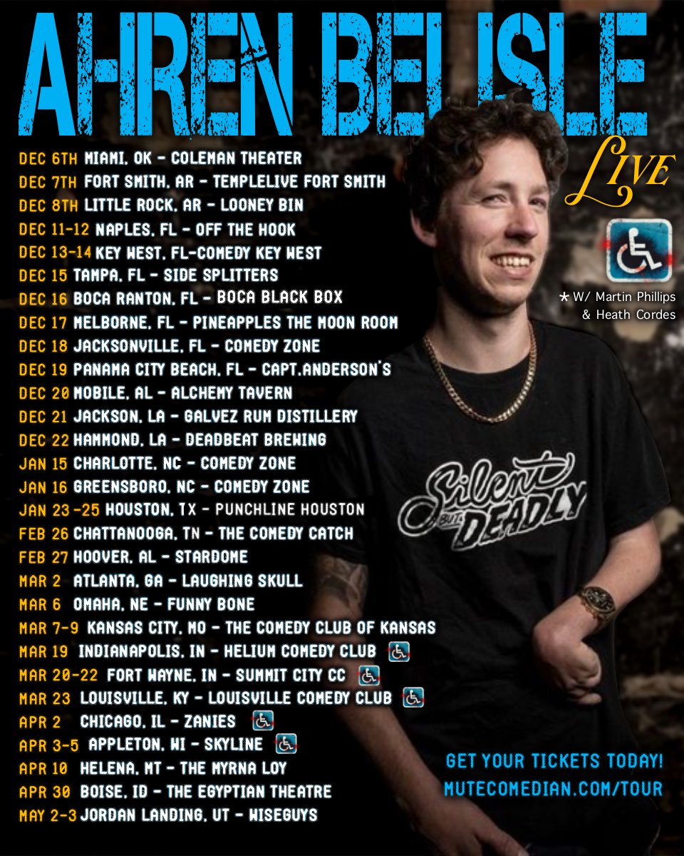 ahren_comedy's tweet photo. Announcing my 2025 first leg! I only have one good leg but my tour will have mane! 

Thank you all so much for making this career possible. Please share this and make sure you get your tickets early at https://t.co/8Pi0hsyAeg https://t.co/yBXA5QSDnX
