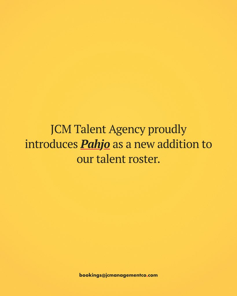 JCManagement_1's tweet photo. JCM proudly introduces @pahjomusicofficial a new addition to our talent roster.

For bookings contact us at bookings@jcmanagementco.com or visit https://t.co/ZsATwMGgqX https://t.co/4IbpdL6j5n