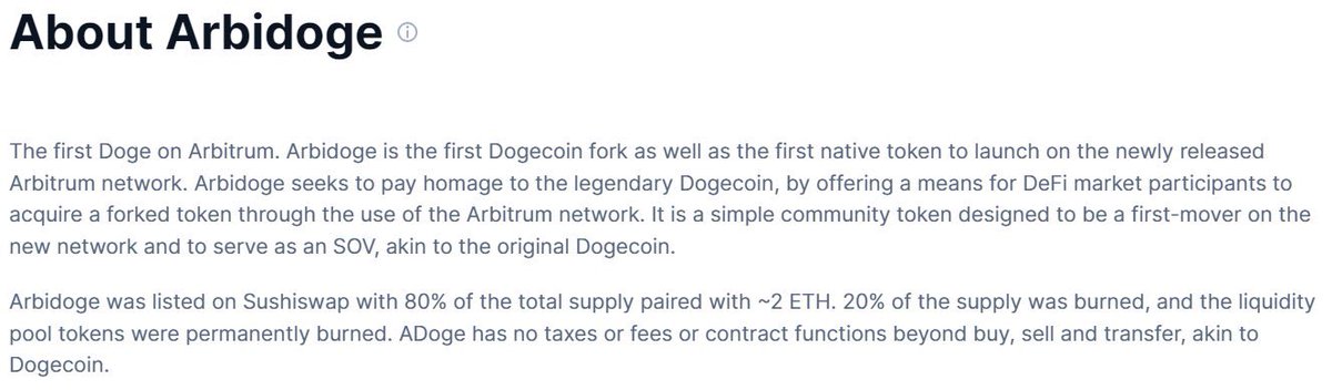 Look at this beautifully written memecoin description. It is designed to be a first-mover, store of value semi-serious homage to the OG $Doge coin.

Just a matter of time before it gets discovered.
Definitely deserves more than a 2.5mil mcap with these attributes. $Adoge