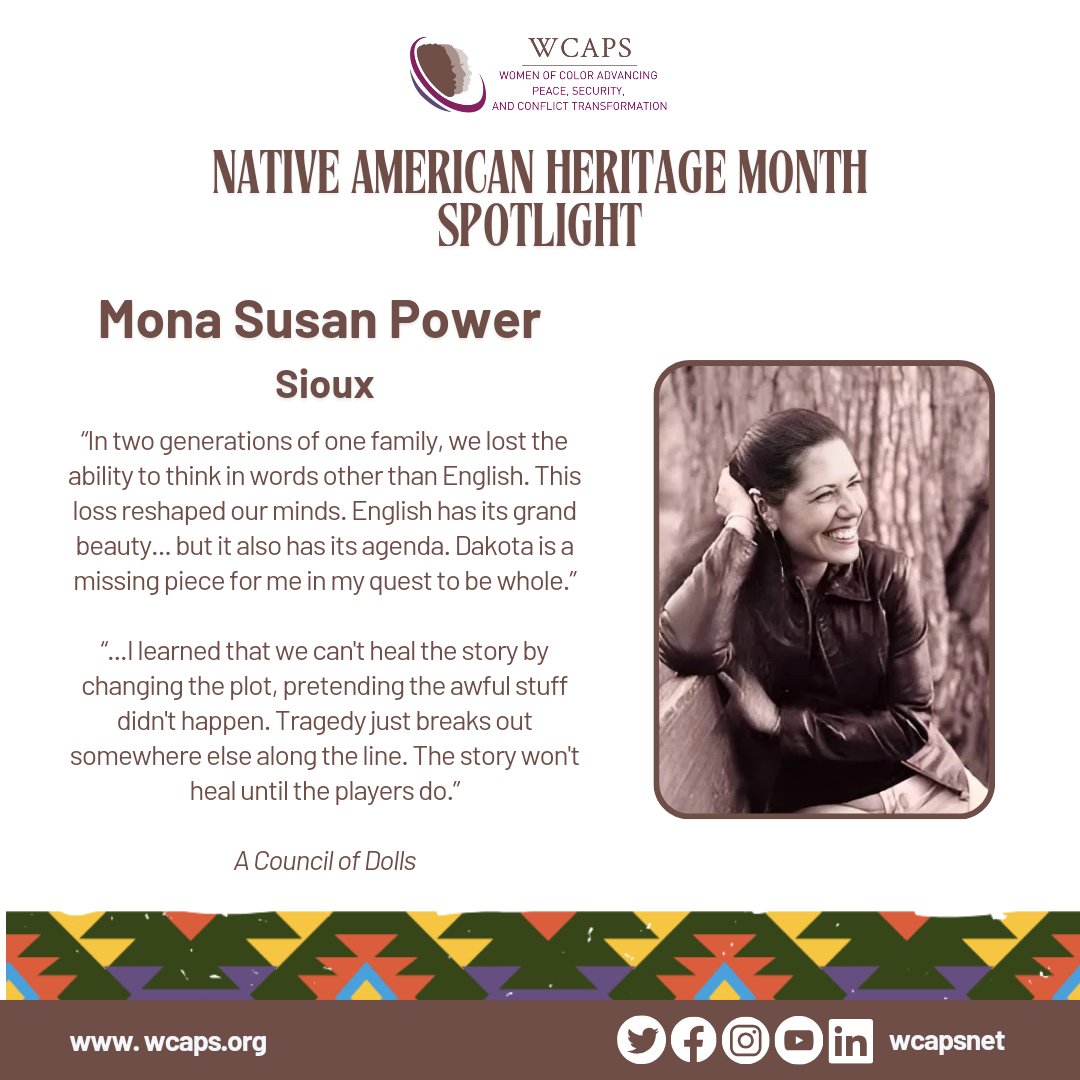 WCAPSnet's tweet image. In this final round of authors, WCAPS reflects on the power of the written word, the importance of seeing yourself in stories, and the strength of Native women authors who weave their heritage and dreams into unforgettable narratives.
#WCAPS #NativeAmericanHeritageMonth
