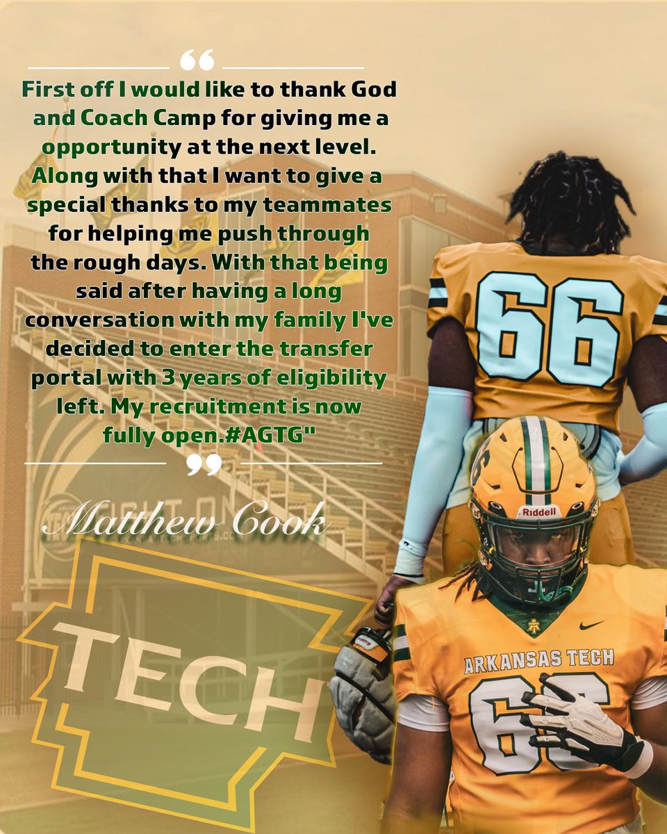 Nolimitmatt32's tweet photo. After a long talk with my family I decided to enter the transfer portal with 3 years of eligibility left. (6'7 280lbs O'T) #AGTG @chadlunsford @CoachAsad53 @CoachShoeOL @CoachOeser @larryblustein @Steve_Wallace_2 @SleeperAth1etes @RivalsPortal @ABLichtenstein @HeraldSports https://t.co/IQYAEbDUNe