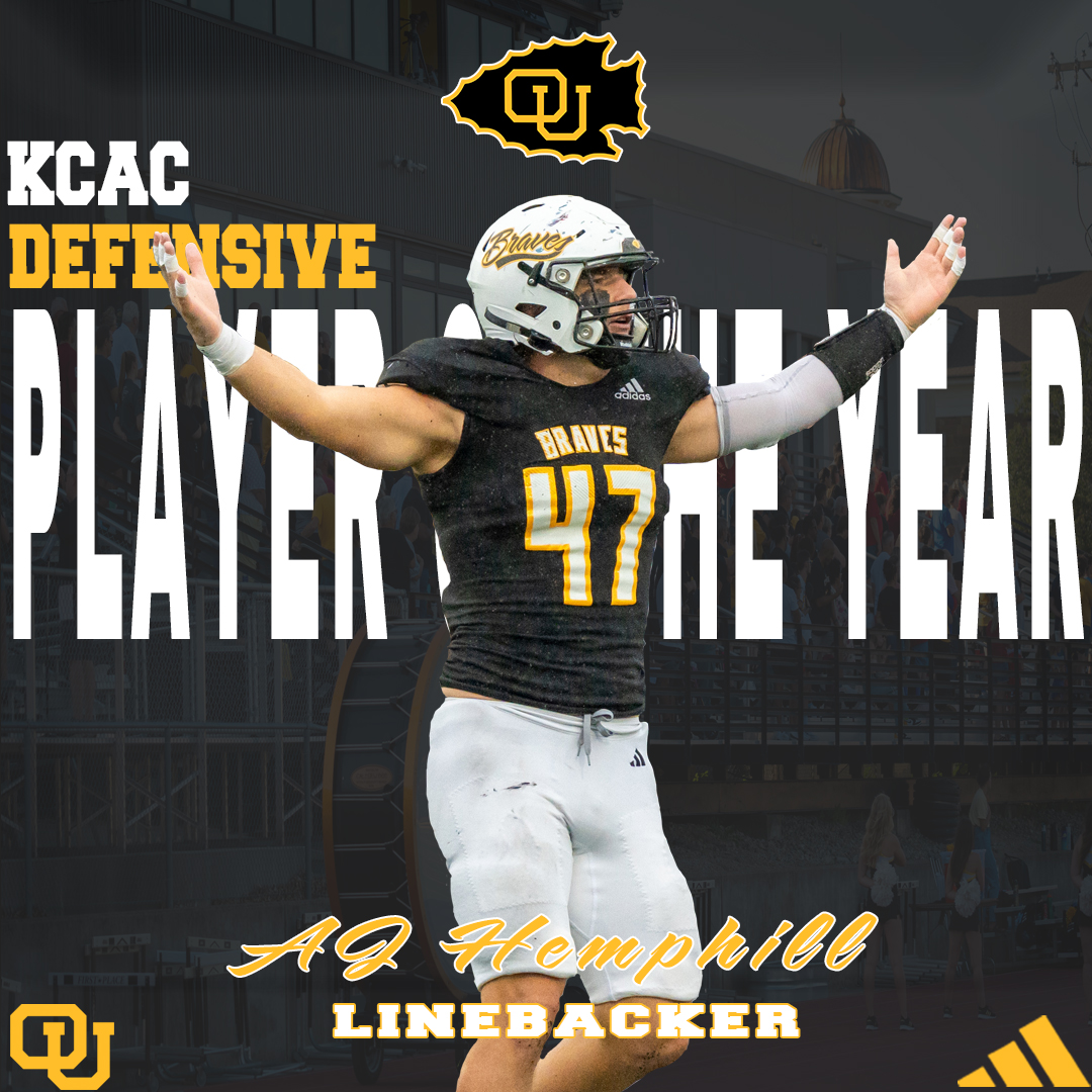 ⚫️🟡KCAC POST-SEASON AWARDS🟡⚫️
KCAC-BISSELL DEFENSIVE 
PLAYER OF THE YEAR
🏆AJ HEMPHILL🏆
Senior Linebacker 
Strasburg, CO