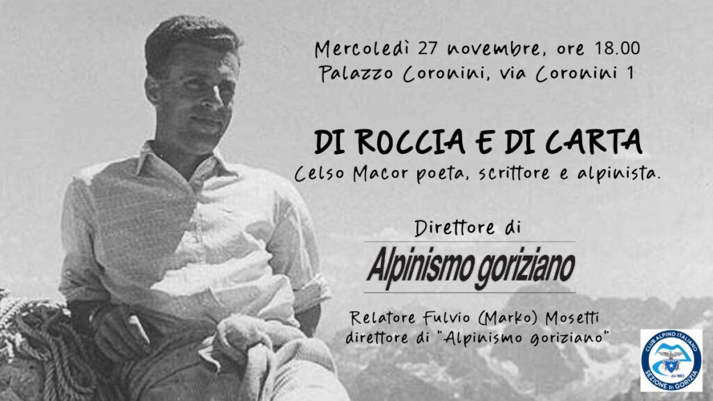 𝐌𝐞𝐫𝐜𝐨𝐥𝐞𝐝𝐢̀ 𝟐𝟕 𝐧𝐨𝐯𝐞𝐦𝐛𝐫𝐞, 𝐨𝐫𝐞 𝟏𝟖.𝟎𝟎 Palazzo Coronini, via Coronini 1.Ingresso libero, fino ad esaurimento posti.
bit.ly/4fUS915