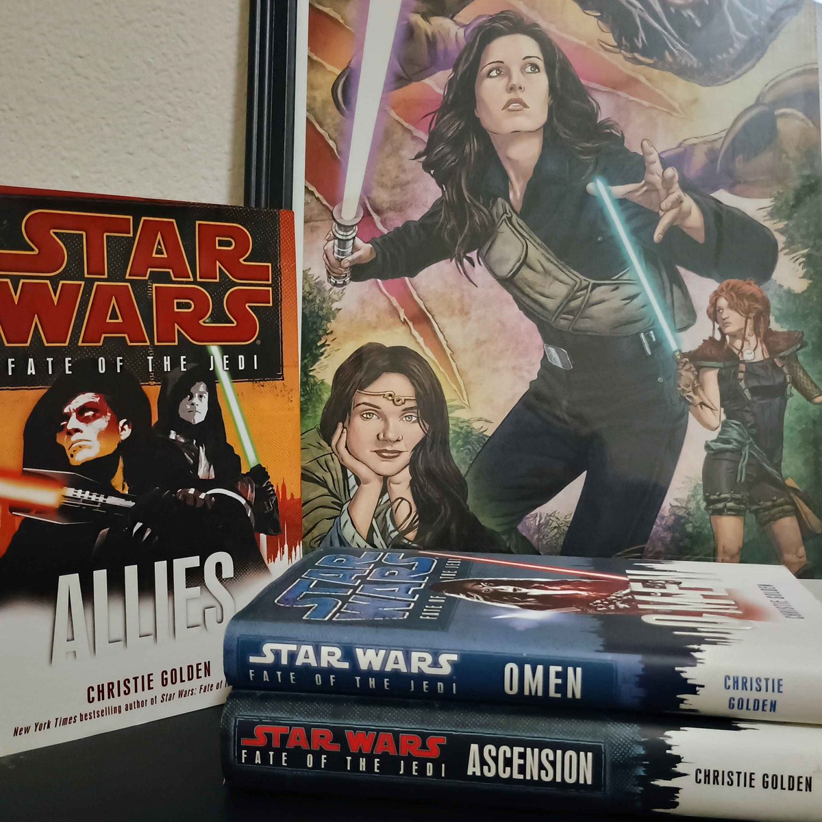 Legacy_Expo's tweet photo. Wishing a happy birthday to @ChristieGolden today! Is anyone else curious for what she had planned for the cancelled Sword of the Jedi series...? We're still dying to know where Jaina Solo's next story would have taken us! 

Artwork pictured by Joe Corroney. https://t.co/jOIP4CttUt