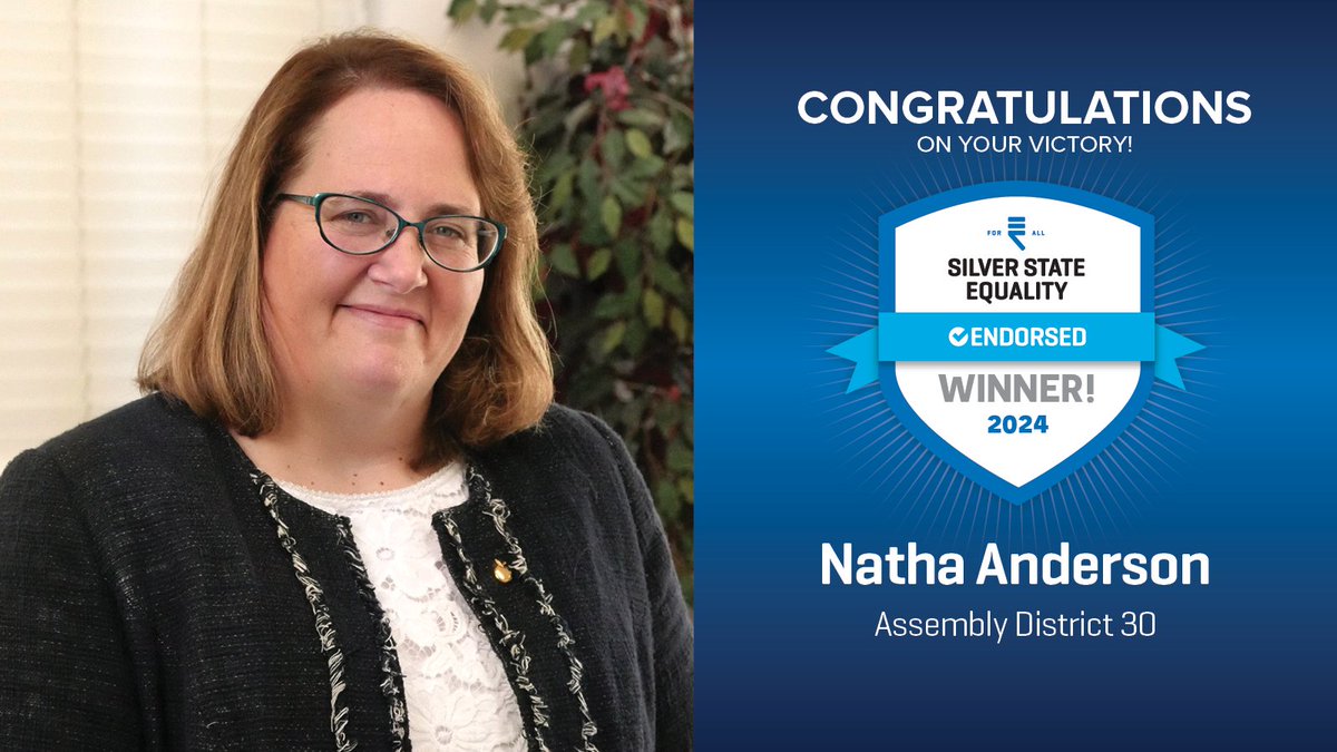 silverstateeq's tweet photo. Congratulations to @voteNatha on her victory in #AD30!🎉 We’re excited to partner with her as we keep fighting for a world that’s healthy, just, and fully equal for every LGBTQ+ person. 🏳️🌈🏳️⚧️ #EqualityWins https://t.co/rYl1kdTWWQ