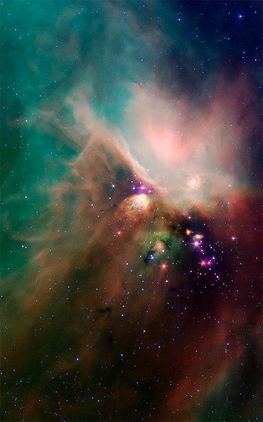 Newborn stars peek out from beneath their blanket of dust in this image of the Rho Ophiuchi nebula. Called “Rho Oph” by astronomers and located about 400 light-years from Earth, it’s one of the closest star-forming regions to our own solar system.
NASA...