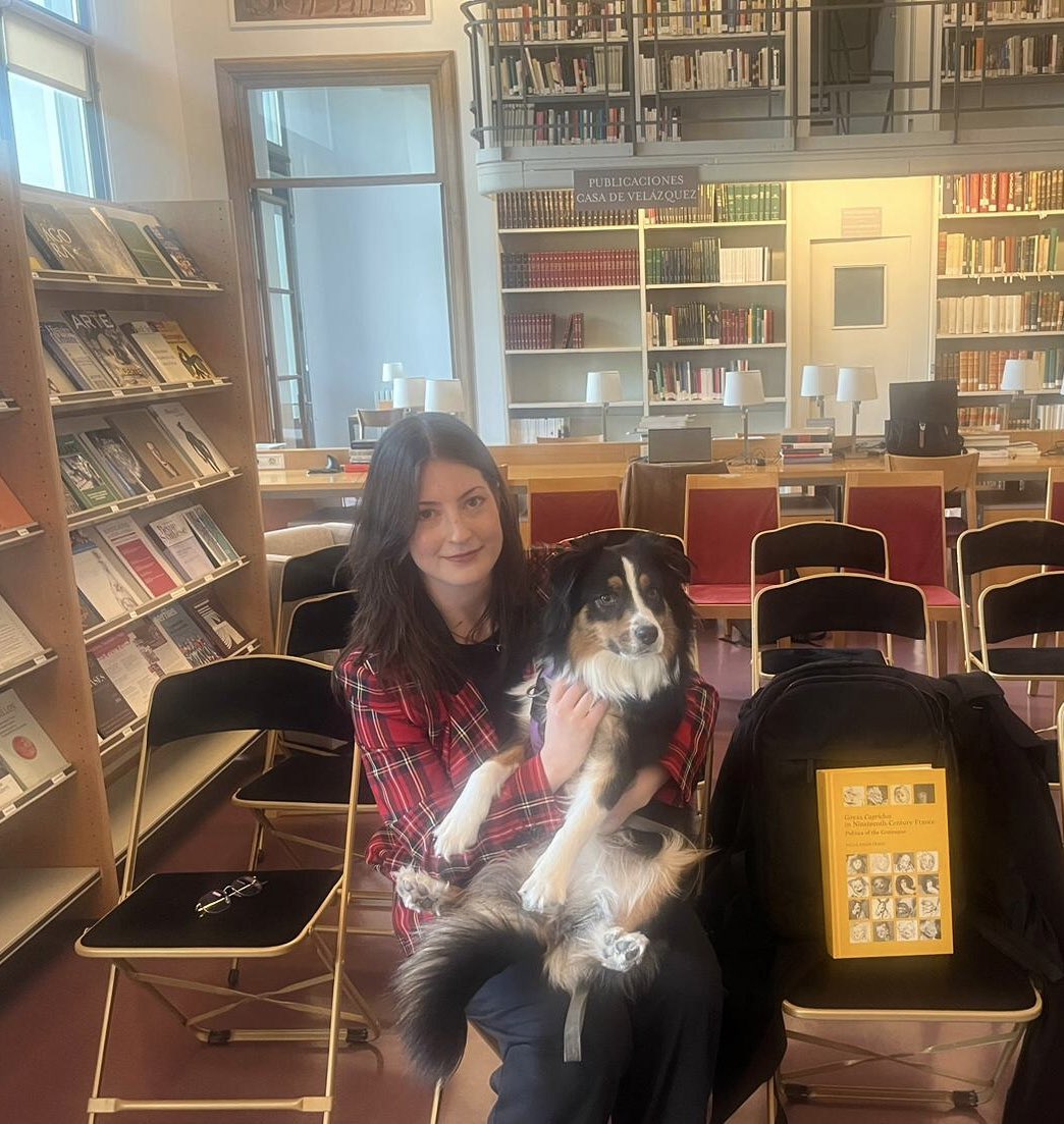 PaulaFayosPerez's tweet photo. Merci ! Thank you @casadevelazquez for hosting my book presentation today and to everyone who came! All the chairs were filled and I was asked many interesting questions #goya #grotesque #CEEH https://t.co/kSwmhdjMhE