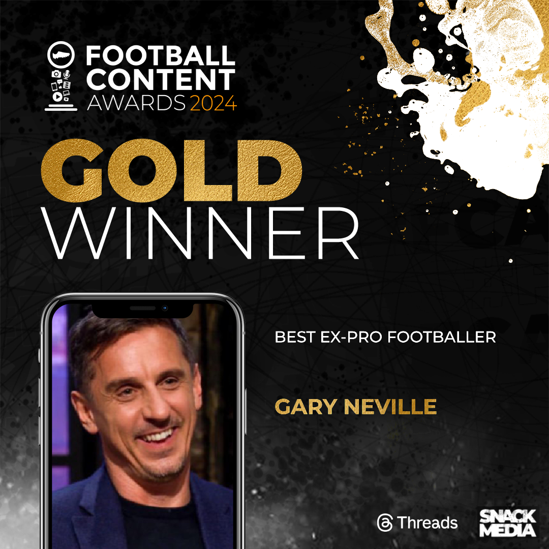 Football Content Awards (@the_fcas) on Twitter photo π₯β½οΈ The Best Ex-Pro Footballer Gold Award goes to... Gary Neville <a href="/GNev2/">Gary Neville</a>ππ π₯β½οΈ The Best Ex-Pro Footballer Gold Award goes to... Gary Neville <a href="/GNev2/">Gary Neville</a>ππ