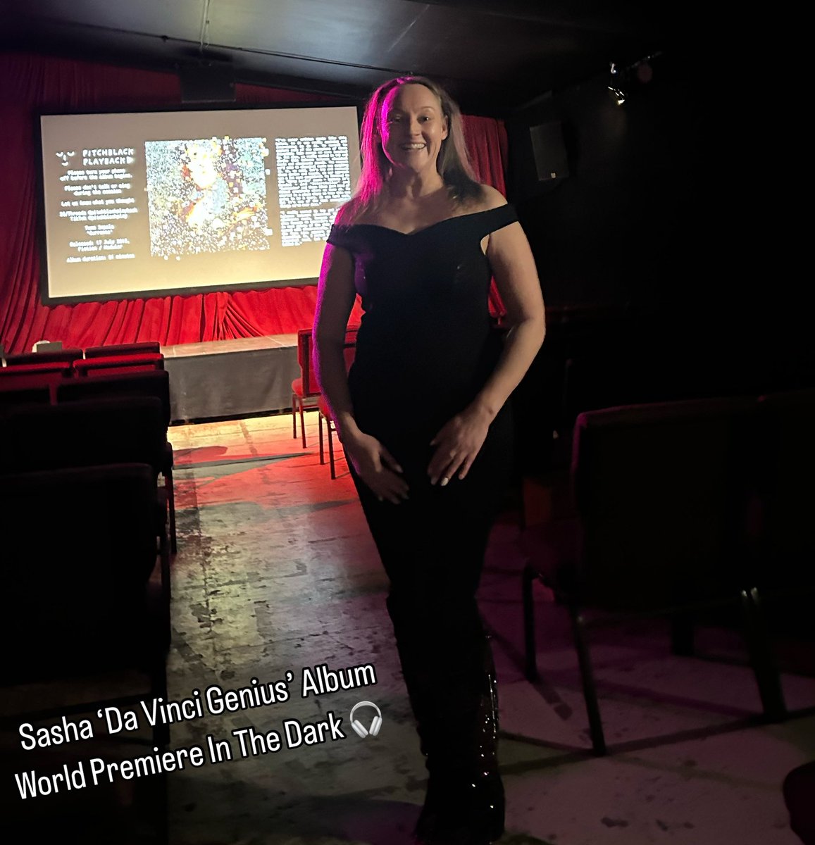 Masterpiece of an event yesterday appreciating <a href="/sashaofficial/">sashaofficial</a> at <a href="/CPXMCR/">CULTPLEX</a> courtesy of <a href="/pitchblackplay/">Pitchblack Playback</a> 🖤! Totally worth the 5-hour round-trip drive after work to attend the world premiere in the dark of Sasha’s ‘Da Vinci Genius’ album! What an experience and a remarkable album! 🎧