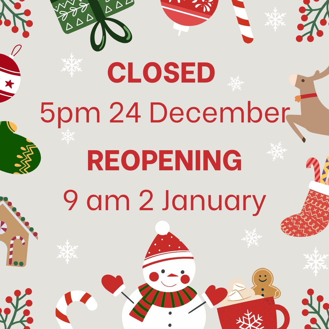 The Chifley, Hancock, and Law Library branches will be closed for the University closedown period from 5pm Tuesday 24 December and will reopen at 9am on Thursday 2 January next year.

You can check all branch opening hours anytime online anu.libcal.com/hours