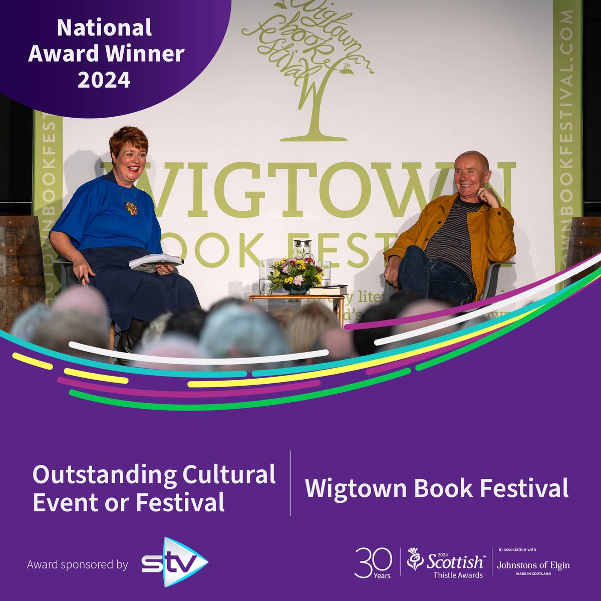 VisitScotNews's tweet photo. Next up it's Outstanding Cultural Event or Festival, sponsored by @WeAreSTV.

Congratulations to @WigtownBookFest 📚

#ThistleAwards #OutstandingEventOrFestival https://t.co/9nIb61Emth