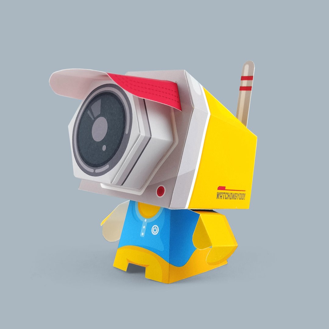 salazad's tweet photo. WatchingYoo (re-create)

• free papertoy >> https://t.co/g1fGuRxFMs

#papertoy #papercraft #salazad #cctv #camera #toy https://t.co/HW4ggMVsm5