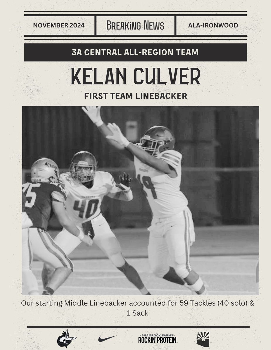 Congratulations to our 1st Team All-3A Central Players!

<a href="/Coach_DawsonRSP/">Loren Dawson</a>  <a href="/ALAIW_Athletics/">ALA-Ironwood Athletics</a> <a href="/azc_obert/">Richard Obert</a> <a href="/gridironarizona/">Gridiron Arizona</a> <a href="/CodyTCameron/">Cody Cameron</a> <a href="/Sports360AZ/">Sports360AZ</a> <a href="/TheBreakdownVB/">TheVarsityBreakdown</a>  <a href="/KevinMcCabe987/">Kevin McCabe</a> <a href="/BJMedia1/">BJ Media</a> @azhsfb