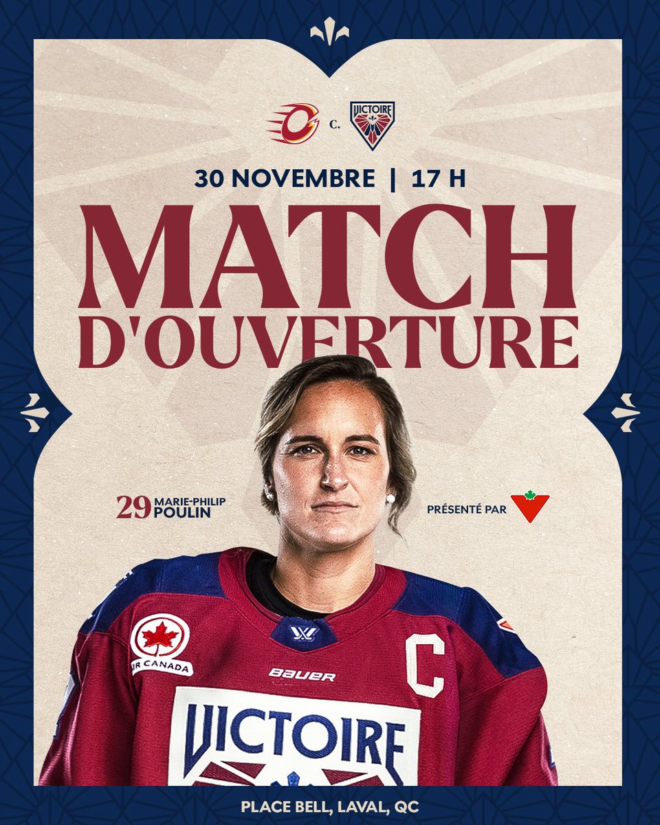 PWHL_Montreal's tweet image. Le 30 novembre à la @Place_Bell, c’est à que l’action se passe — Il reste peu de billets, faites vite! 

The action is happening on November 30th at @Place_Bell — Hurry, tickets are almost gone! 

🎟️ ow.ly/pqK850UcjwJ