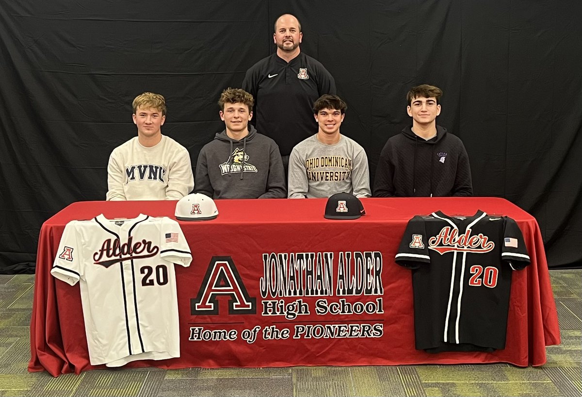 Congrats to our guys Ashton Martin, Jace Schrock, Grant Horne &amp; Tyler Barton!

So proud of them for earning the opportunity to continue their education &amp; baseball at the next level. I can’t wait to see what they write as the final chapters of their HS careers. Earned NOT Given!
