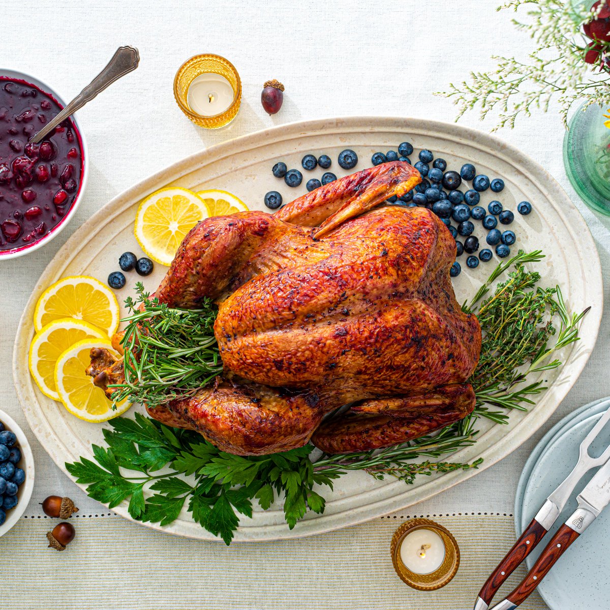 Impress your guests this holiday season with our stunning Blueberry Glazed Roasted Turkey. Sweet + tangy, it’s a delicious centerpiece for your holiday spread! 🦃bit.ly/3Y6vpnx