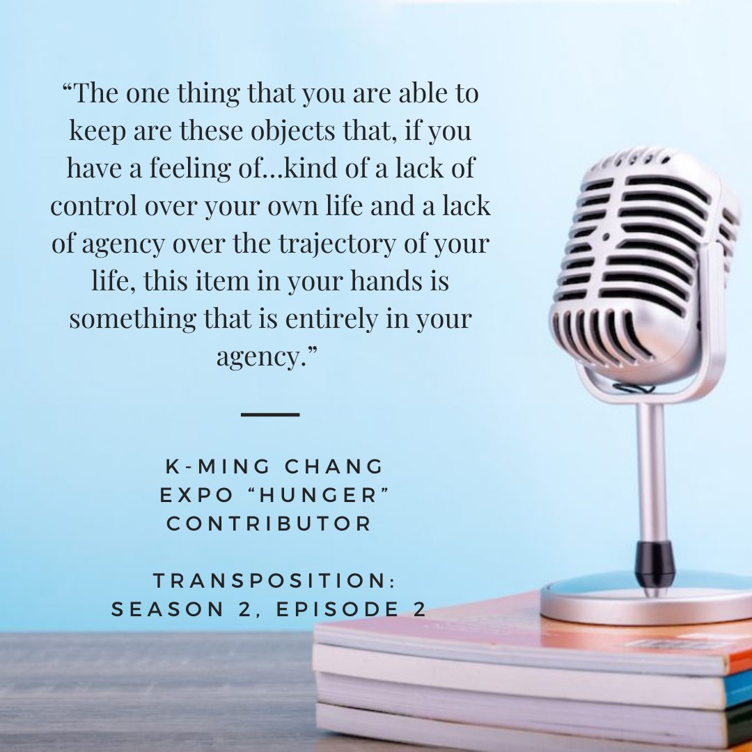 ExpoReviewLit's tweet photo. What’s your favorite #Transposition episode? We love listening to our #ExpoContributors & #ExpoFam chat with host @Lilrensing on all things literary & creative. Get inspired from the quotes here & when you listen to the episodes. Let us know your faves! https://t.co/7rwdp64MSu https://t.co/GWoqeJk78J
