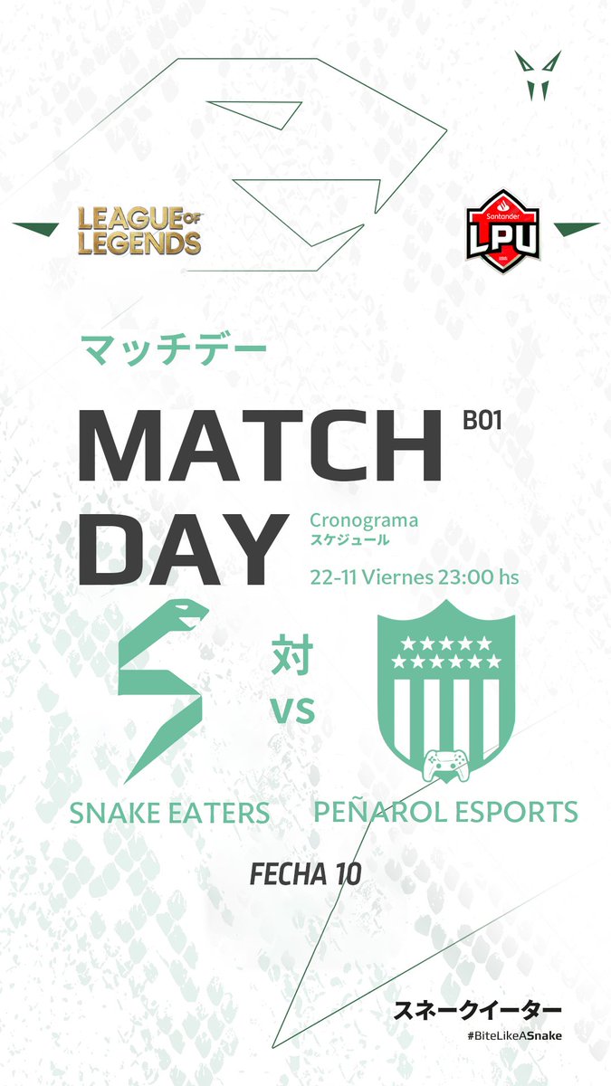💚El mejor plan para juntarse con amigos, es ver a las serpientes en la grieta del invocador!

🍻Y si no tenes amigos, sintoniza el stream en twitch.tv/audvtv que seguro alguno te haces

🎉SSSSSSALIDA CON LAS SSSSERPIENTES🐍