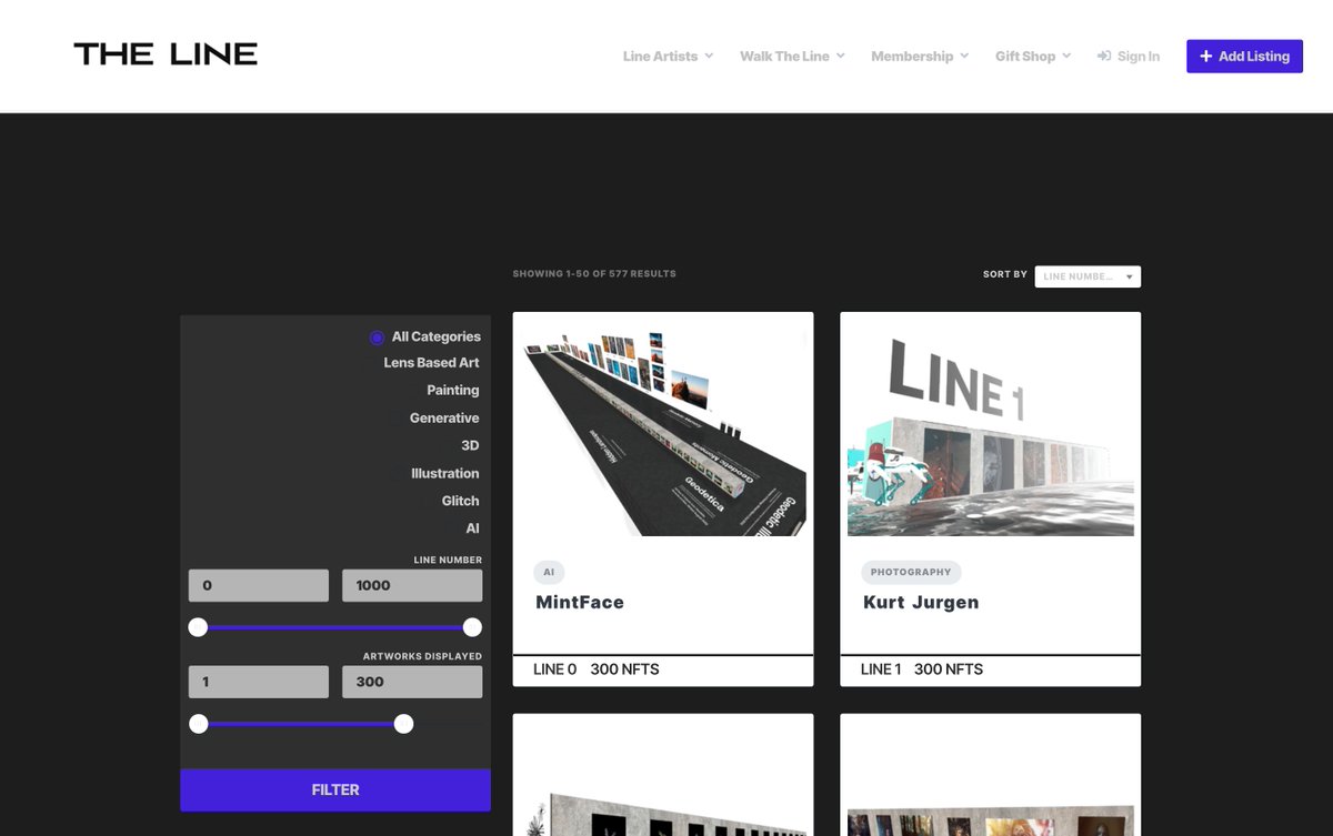 Introducing The Line Membership Directory

For 910+ artists on The Line to shift from passive marketplace listings...

...to active art promotion on The Line.

1/15