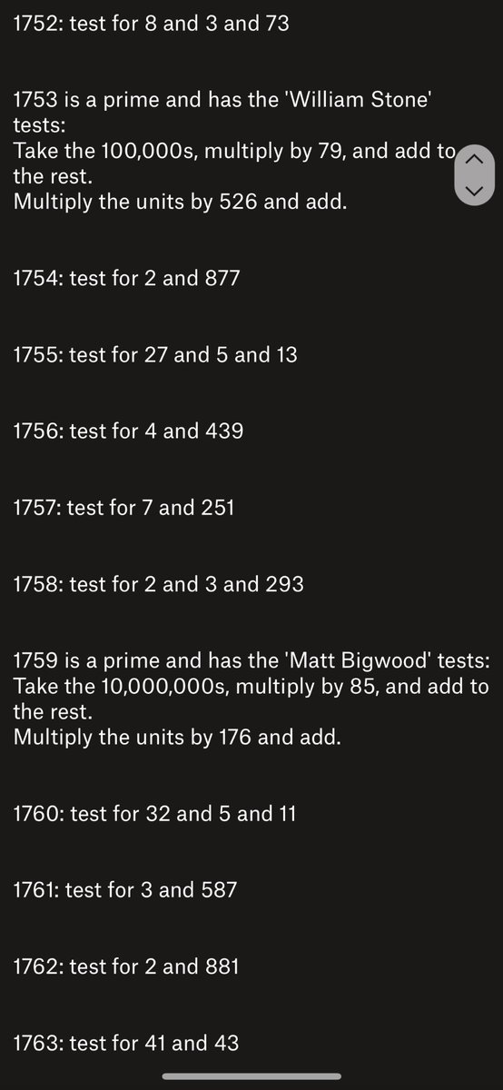 Matthew Bigwood (@mjtb1987) on Twitter photo Ever wondered if a number is divisible by 1759? Well now you can use the ‘Matt Bigwood Test’ to check! You are welcome! (<a href="/standupmaths/">Matt Parker</a>) Ever wondered if a number is divisible by 1759? Well now you can use the ‘Matt Bigwood Test’ to check! You are welcome! (<a href="/standupmaths/">Matt Parker</a>)