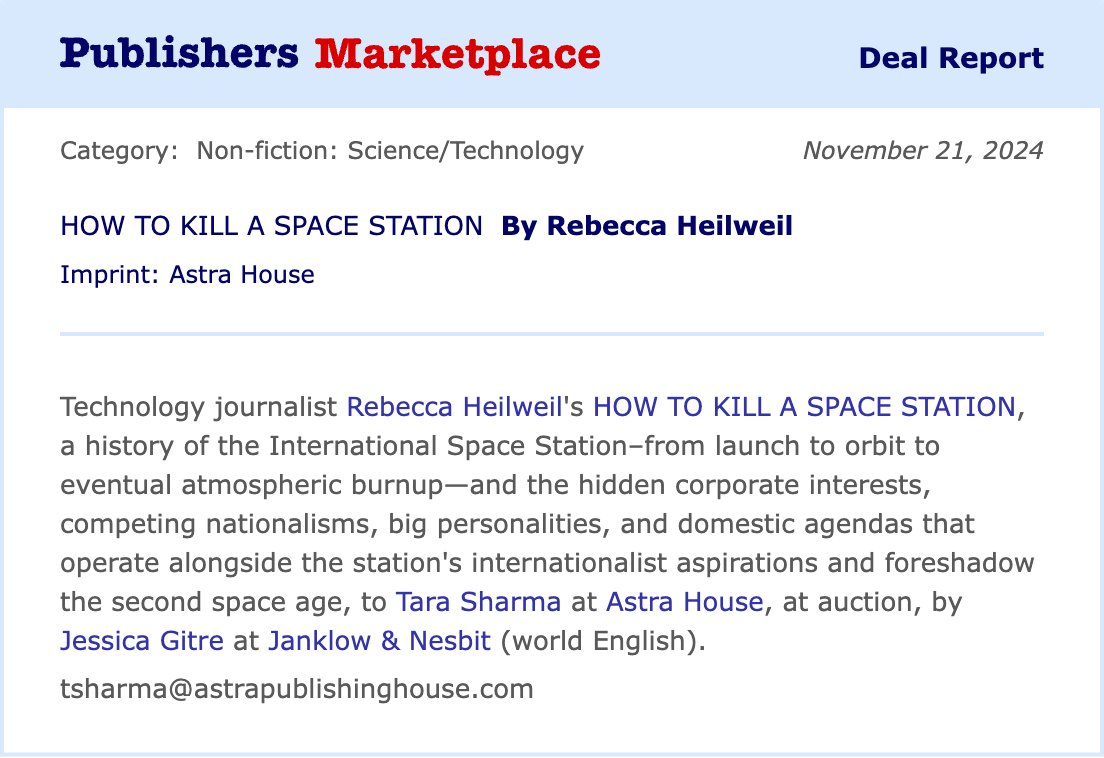 rebheilweil's tweet image. personal news: i'm writing a book. so excited to be working on this