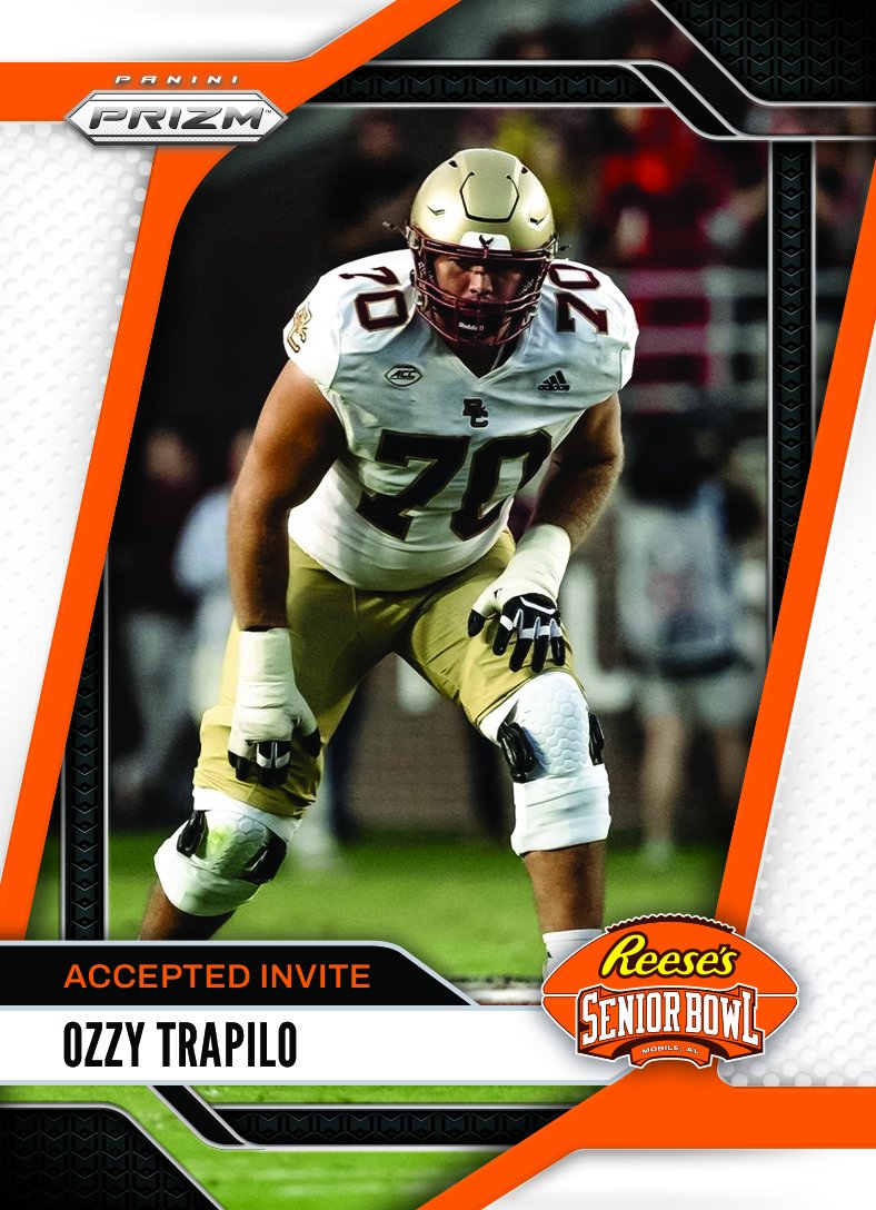 Reese's Senior Bowl (@seniorbowl) on Twitter photo OFFICIAL! OL Ozzy Trapilo <a href="/OzzyTrapilo/">Ozzy Trapilo</a> from <a href="/BCFootball/">Boston College Football</a> is heading to the 2025 Reese's Senior Bowl!!! 👏👏👏 #EarnIt #BestOfTheBest #TheDraftStartsInMOBILE™️
@JimNagy_SB <a href="/PaniniAmerica/">Panini America</a> #RatedRookie OFFICIAL! OL Ozzy Trapilo <a href="/OzzyTrapilo/">Ozzy Trapilo</a> from <a href="/BCFootball/">Boston College Football</a> is heading to the 2025 Reese's Senior Bowl!!! 👏👏👏 #EarnIt #BestOfTheBest #TheDraftStartsInMOBILE™️
@JimNagy_SB <a href="/PaniniAmerica/">Panini America</a> #RatedRookie
