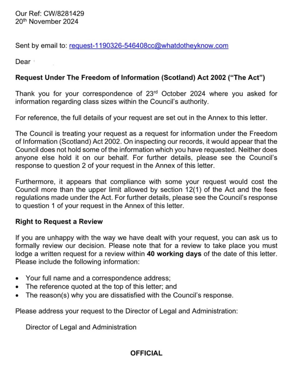 Scottish Teachers for Permanence (@teachers4perm) on Twitter photo In an FOI received by us on the 20th November, <a href="/GlasgowCC/">Glasgow City Council</a> admits they donāt track class sizes.
Yet they push ahead with cutting teacher numbers.
How can they assess the impact?
Scotlandās pupils and teachers deserve better In an FOI received by us on the 20th November, <a href="/GlasgowCC/">Glasgow City Council</a> admits they donāt track class sizes.
Yet they push ahead with cutting teacher numbers.
How can they assess the impact?
Scotlandās pupils and teachers deserve better