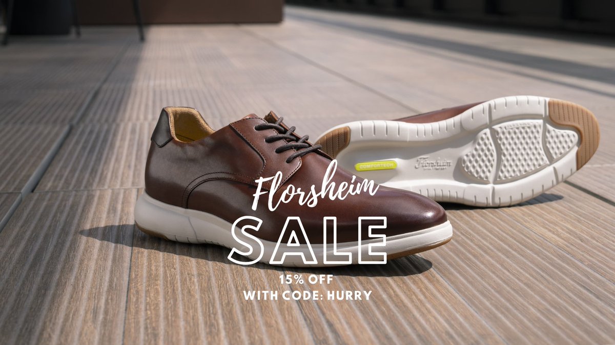 Step up your style with #Florsheim! Enjoy 15% OFF your favorite shoes with code: HURRY at checkout.
Shop here 👉ow.ly/QgAZ50UbySv

#FlorsheimShoes #ShoeStyle #FashionDeals #MensFootwear #ShoeLovers #FootwearFashion