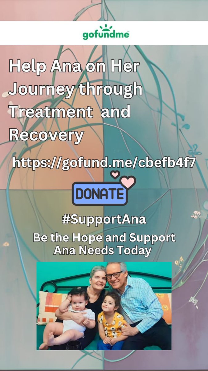 help my wife's mother Ana on her recovery journey. She's battling severe health complications from COVID-19 and urgently needs treatment. Any donation helps! If you can’t donate, sharing this is greatly appreciated.
gofund.me/cbefb4f7
#SupportAna #GivingBack #HopeForAna