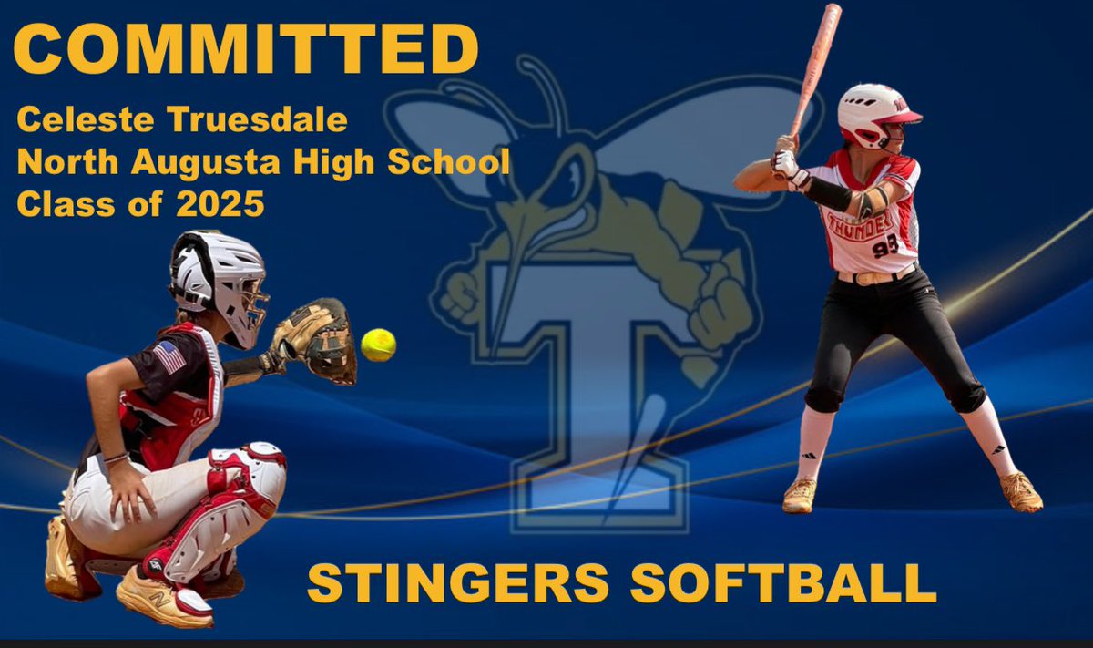 CelesteT99's tweet photo. I’m very excited to announce that I will continuing my athletic and academic journey at Florence-Darlington Technical College! Thank you everyone who has supported me! I Thank you Coach Madison and Coach Mich for offering me this opportunity! Go stingers!!! https://t.co/S24TZa1djG