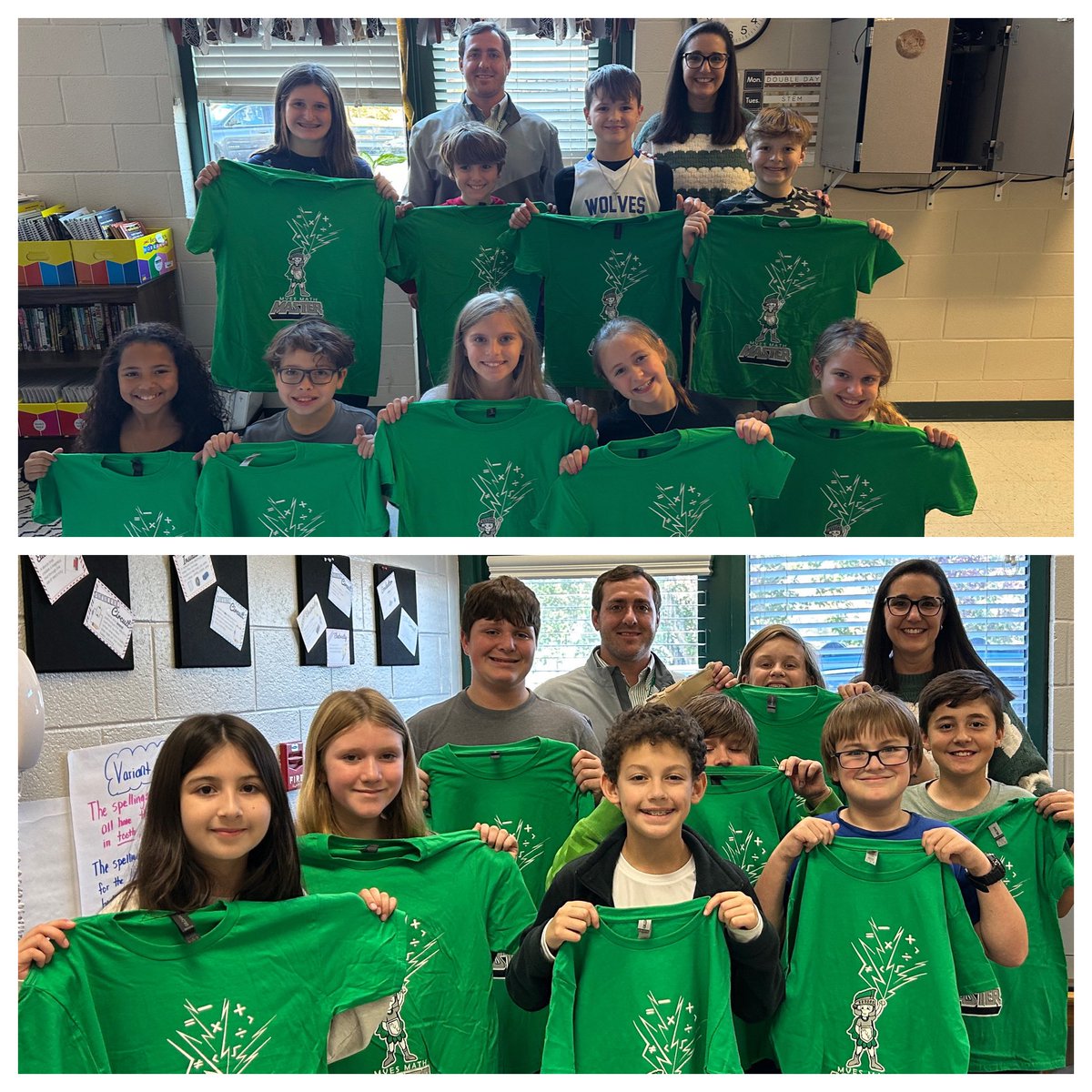 MVESGainesville's tweet photo. Congrats 5th Grade #MathMasters 💚👏🌟➕➖✖️➗@Hall_Schools #TheTrojanWay #BeALearner https://t.co/E1lFkAw74B