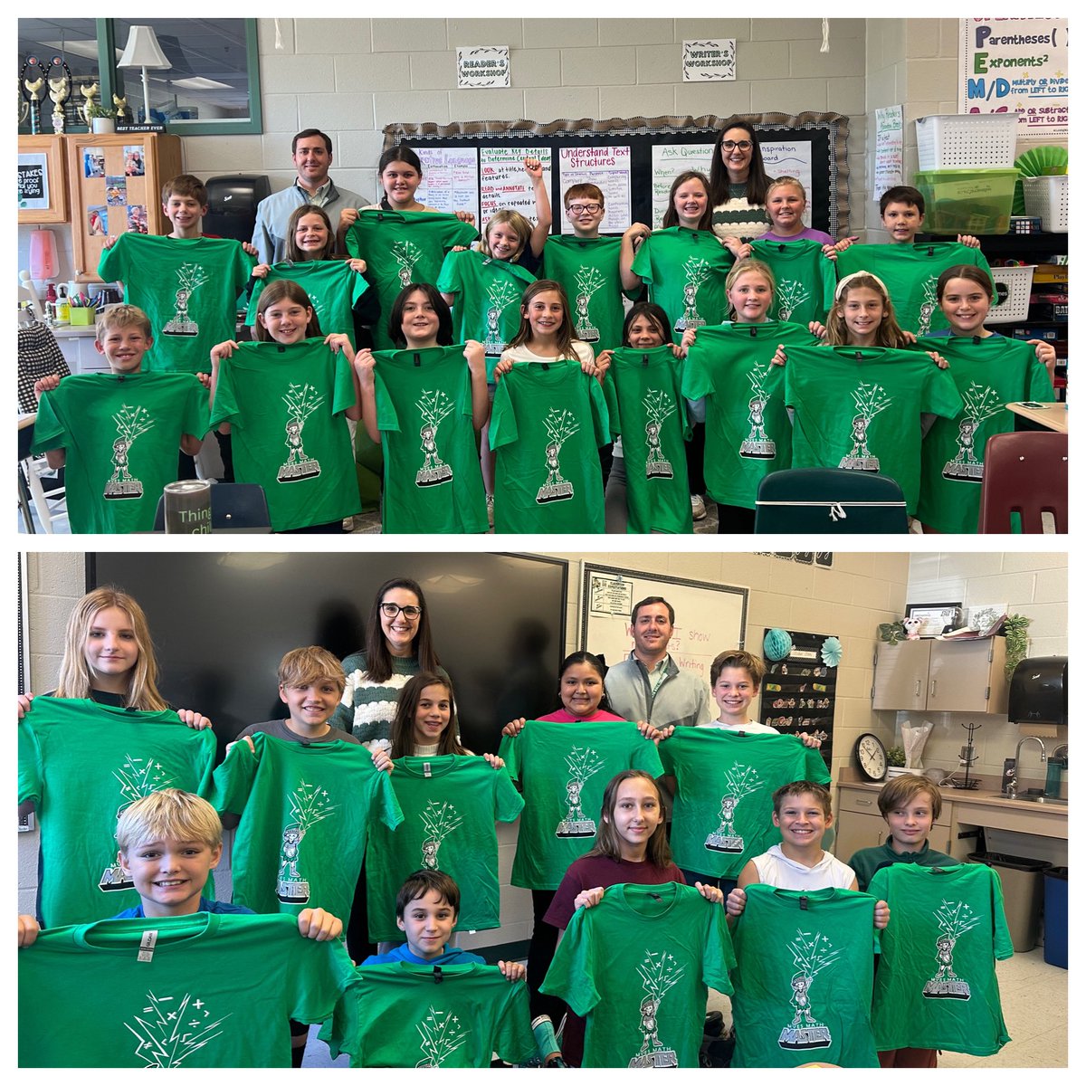 MVESGainesville's tweet photo. Congrats 5th Grade #MathMasters 💚👏🌟➕➖✖️➗@Hall_Schools #TheTrojanWay #BeALearner https://t.co/E1lFkAw74B