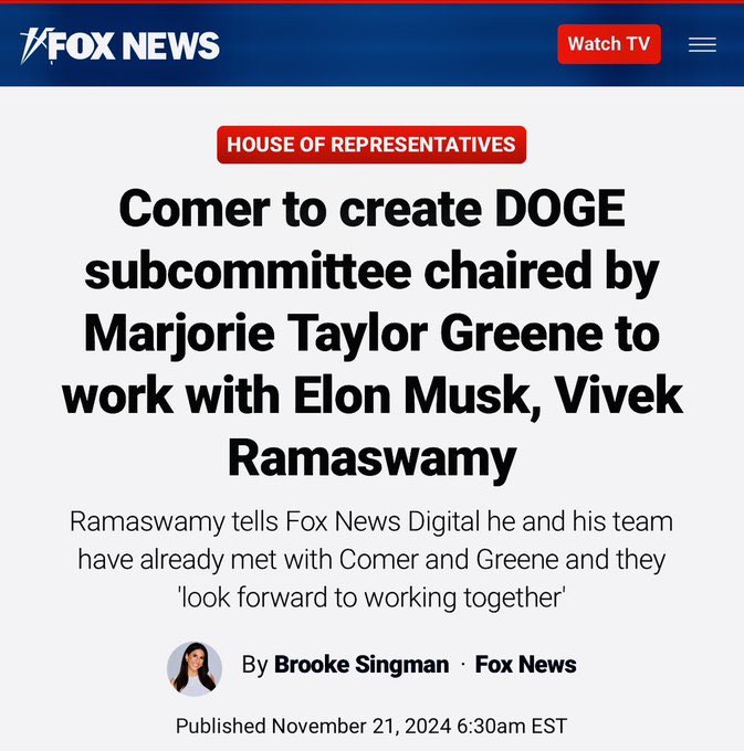 wtpBLUE's tweet photo. #VoteBlue #wtpBLUE WE THE PEOPLE wtp2554
 
For the last two years, Rep Comer (R-KY) has led endless investigations and hearings into Joe and Hunter Biden costing taxpayers millions of dollars. So it's rather rich that he and MTG (R-GA) will be chairing a subcommittee to look into the efficiencies of our government.