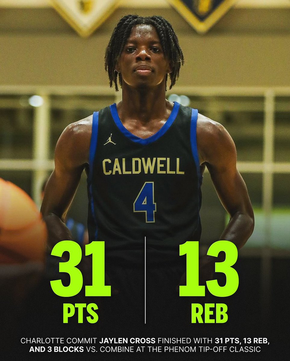 BallerTV's tweet photo. 2025 Jaylen Cross was COOKIN’ at the Phenom Tip-Off Classic 👨‍🍳🔥 @JaylenCross4 @caldwell_hoops @phenom_hoops https://t.co/aRa9yTqVvS