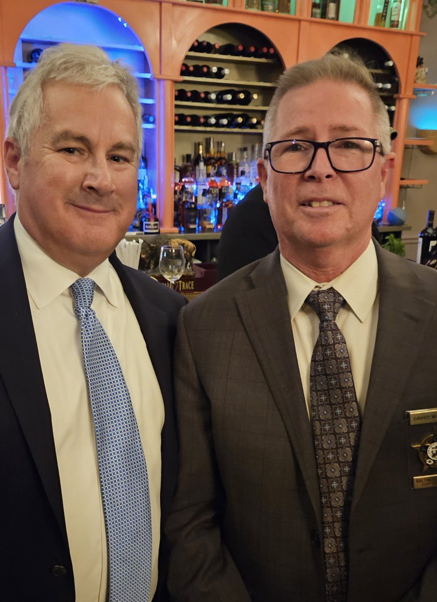 BaltoCoFOP4's tweet photo. President Rose and Sgt at Arms Gonzalez attended a fundraiser for Councilman Ertel Wednesday evening in Towson https://t.co/r0SqfNL5sY