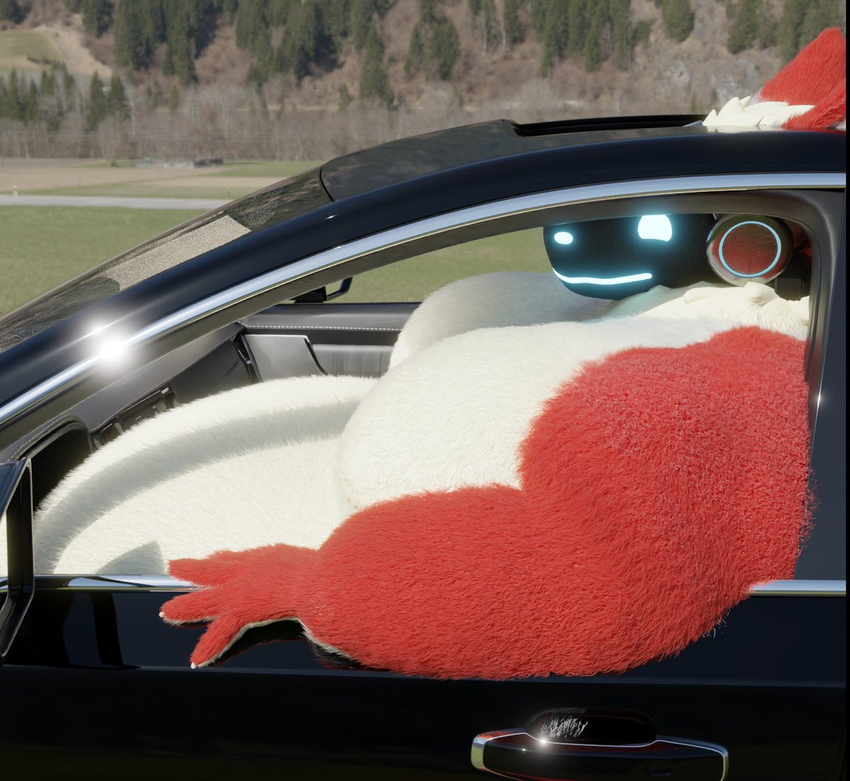 Do I look cool here (still stuck in the car btw)