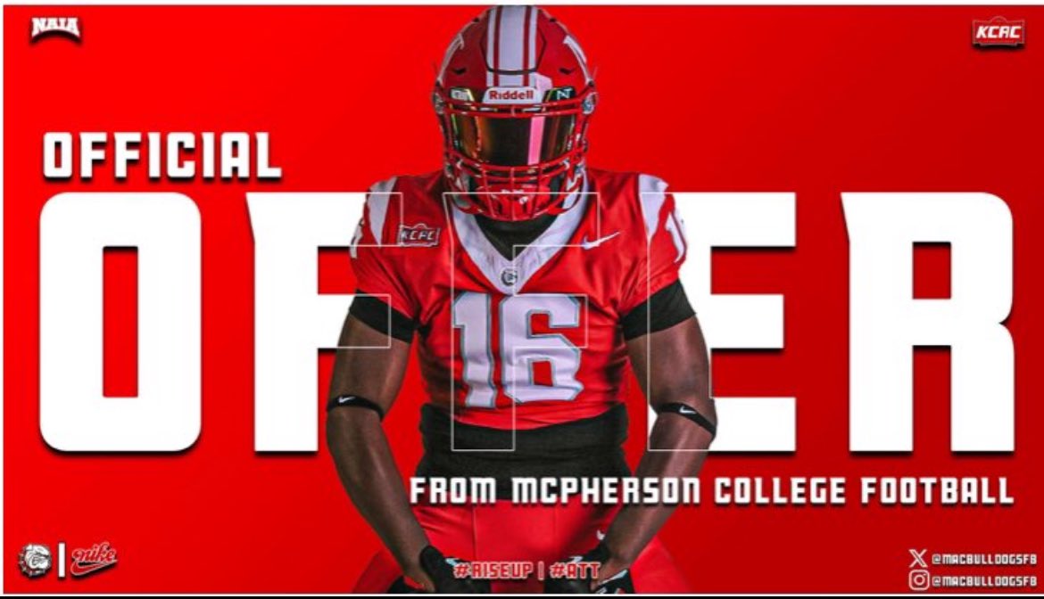 Coreyontae Bothwell (@coreybothwell25) on Twitter photo I am blessed to receive my first offer from McPherson College. Thank you <a href="/CoachLeppke/">Mitch Leppke</a> for this opportunity.<a href="/MSSailorFball/">MSHSailor🏈🇺🇸⚓️</a> <a href="/TheD_Zone/">The D Zone</a> <a href="/alex_pallone/">Alex Pallone</a> <a href="/ExpoRecruits/">Expo Recruits</a> <a href="/One11Recruiting/">One11 Recruiting</a> I am blessed to receive my first offer from McPherson College. Thank you <a href="/CoachLeppke/">Mitch Leppke</a> for this opportunity.<a href="/MSSailorFball/">MSHSailor🏈🇺🇸⚓️</a> <a href="/TheD_Zone/">The D Zone</a> <a href="/alex_pallone/">Alex Pallone</a> <a href="/ExpoRecruits/">Expo Recruits</a> <a href="/One11Recruiting/">One11 Recruiting</a>