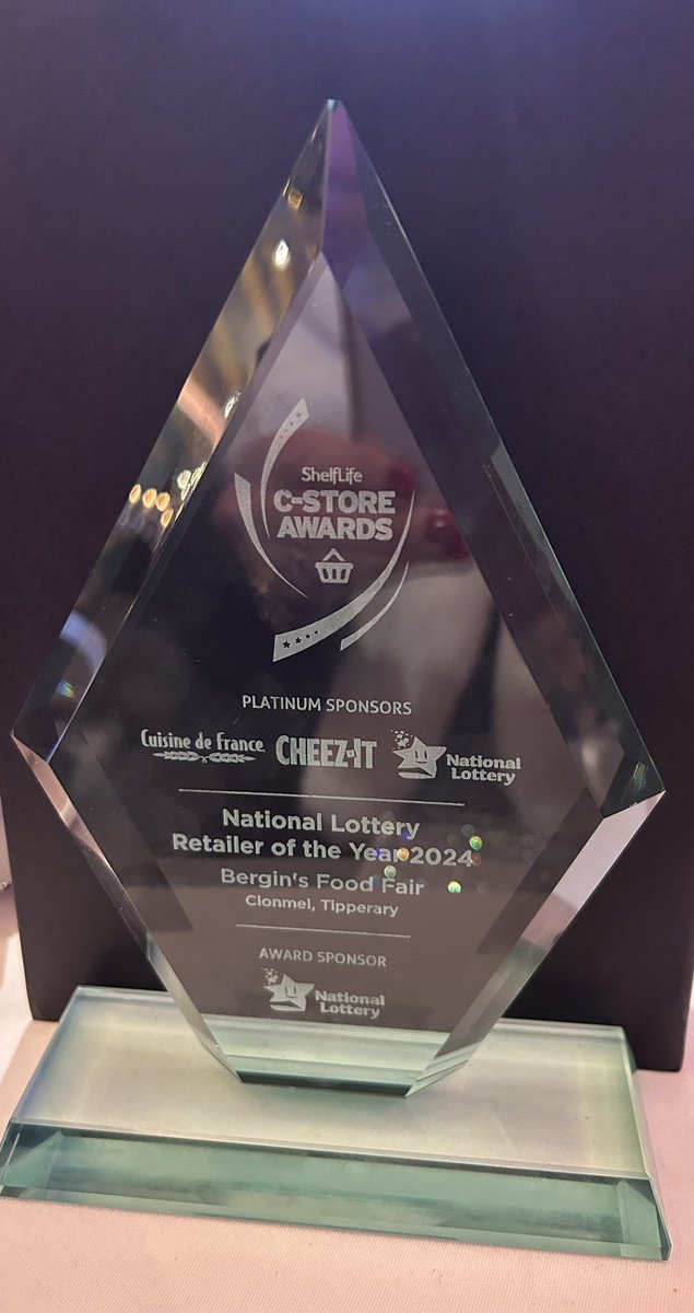 Bergin's Food Fair (@berginsfoodfair) on Twitter photo Thanks to <a href="/NationalLottery/">The Irish National Lottery</a> for awarding us National Lottery Retailer of the Year 2024 <a href="/ShelfLifedotie/">ShelfLife.ie</a>
#CstoreAwards 2024
Congrats to all the lucky winners! Thanks to <a href="/NationalLottery/">The Irish National Lottery</a> for awarding us National Lottery Retailer of the Year 2024 <a href="/ShelfLifedotie/">ShelfLife.ie</a>
#CstoreAwards 2024
Congrats to all the lucky winners!