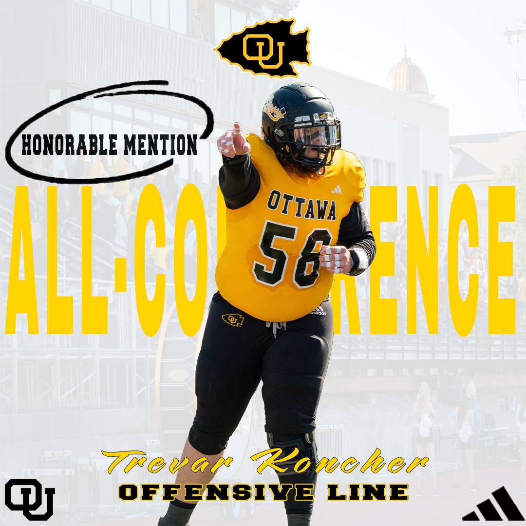 ⚫️🟡KCAC POST-SEASON AWARDS🟡⚫️
🏈HONORABLE MENTION ALL-CONFERENCE🏈
Trevar Koncher
Senior Offensive Lineman
South Ogden, UT