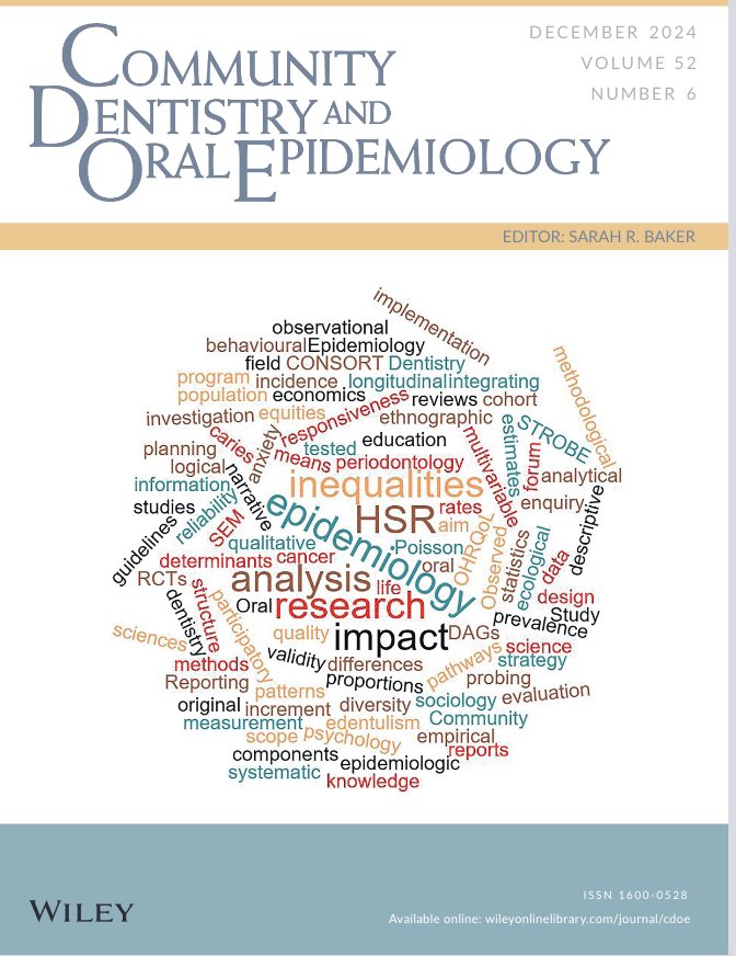 Community Dentistry Oral Epidemiology tweet media