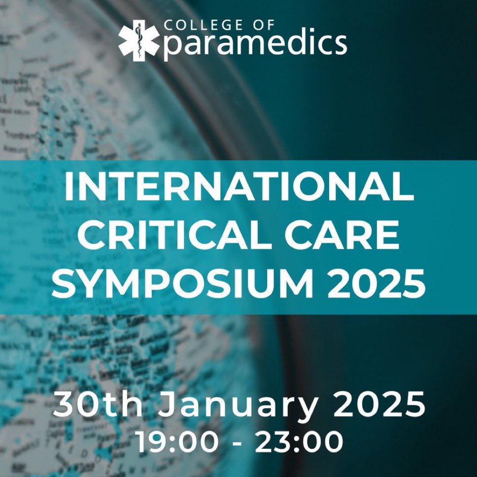 1000 places 300+ went in first few days! Expert Critical Care Paramedic Speakers from NZ , Aus, Canada, S. Africa, USA and the UK. It’s going to be incredible! Book your place: collegeofparamedics.co.uk/COP/Events/Eve…
<a href="/ACParamedicine/">Australasian College of Paramedicine (ACP)</a> <a href="/ParamedicsUK/">College of Paramedics</a> <a href="/BC_Paramedic_A/">British Columbia Paramedic Association</a> <a href="/StJohnNZ/">Hato Hone St John</a> <a href="/TheResusRoom/">TheResusRoom</a> <a href="/Ornge/">Ornge</a>