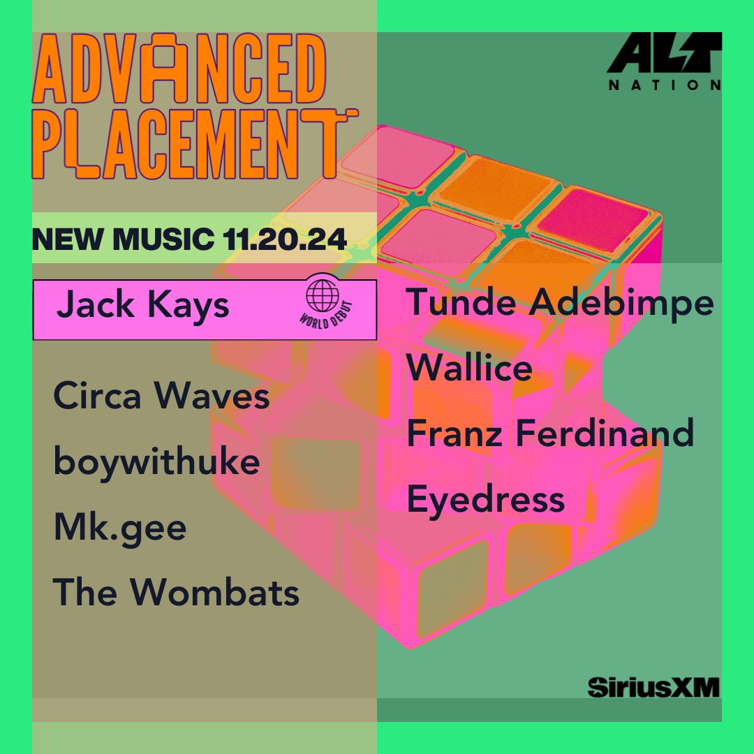 Yesterday’s line up!! Drop your faves from the latest episode of Advanced Placement with <a href="/altregan/">regan</a> in the comments! If you missed it, hit the link to stream

sxm.app.link/AdvancedPlacem…