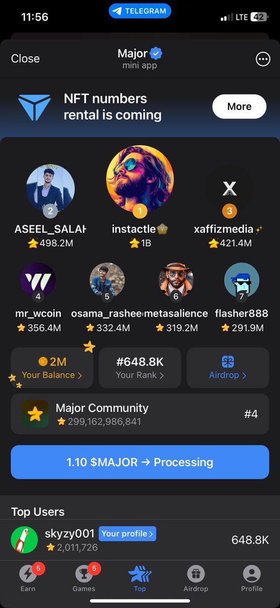 Skyzy0's tweet photo. @s0meone_u_know @majoroftelegram This is so unfair I was ranked among the top 60000k players and I have more than 2m star but my allocation is just 1star this is so unfair and it’s not encouraging. The allocation is not fair at all . @majoroftelegram  please address this matter https://t.co/OjZ7BTbC6T