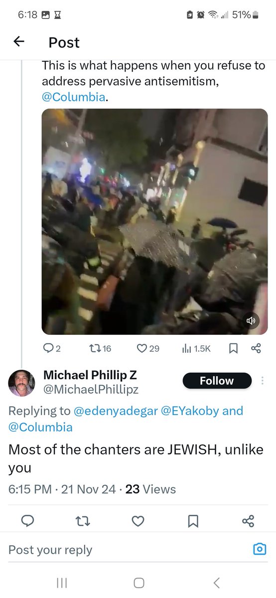 jina_huh's tweet photo. @MichaelPhillipz @edenyadegar @EYakoby @Columbia Is this you, American Communist Party "total douche" in #Dallas, #Texas?

How many Jews have you met IRL? How many Jews are you friends with? Since when is trashing a Jewish Am female university student (whom you don't know) totally kosher?

#problematicprotestonline
#respectJews https://t.co/waaCp2LFpf