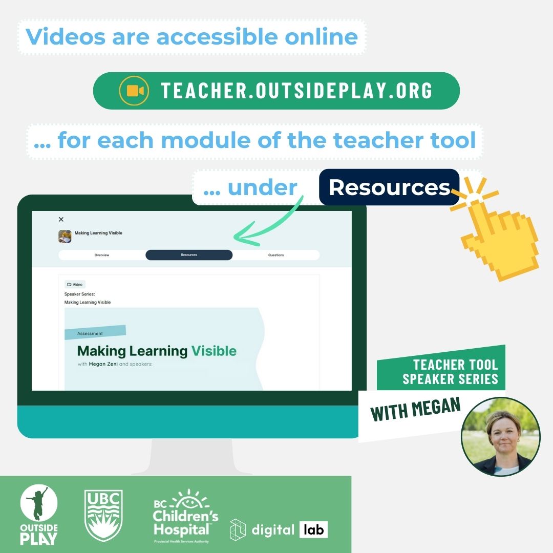 Outside Play Lab (@outsideplayubc) on Twitter photo ✨Want to know about making outdoor classroom learning visible? Our FREE teacher.outsideplay.org speaker series feat. teachers Ashley Long & Erin Koorbatoff, WILD Program, Brent Kennedy Elementary, Kootenay Lake, w/host <a href="/Roomtoplay/">Megan Zeni</a> ! Now available for teachers & system leaders! ✨Want to know about making outdoor classroom learning visible? Our FREE teacher.outsideplay.org speaker series feat. teachers Ashley Long & Erin Koorbatoff, WILD Program, Brent Kennedy Elementary, Kootenay Lake, w/host <a href="/Roomtoplay/">Megan Zeni</a> ! Now available for teachers & system leaders!
