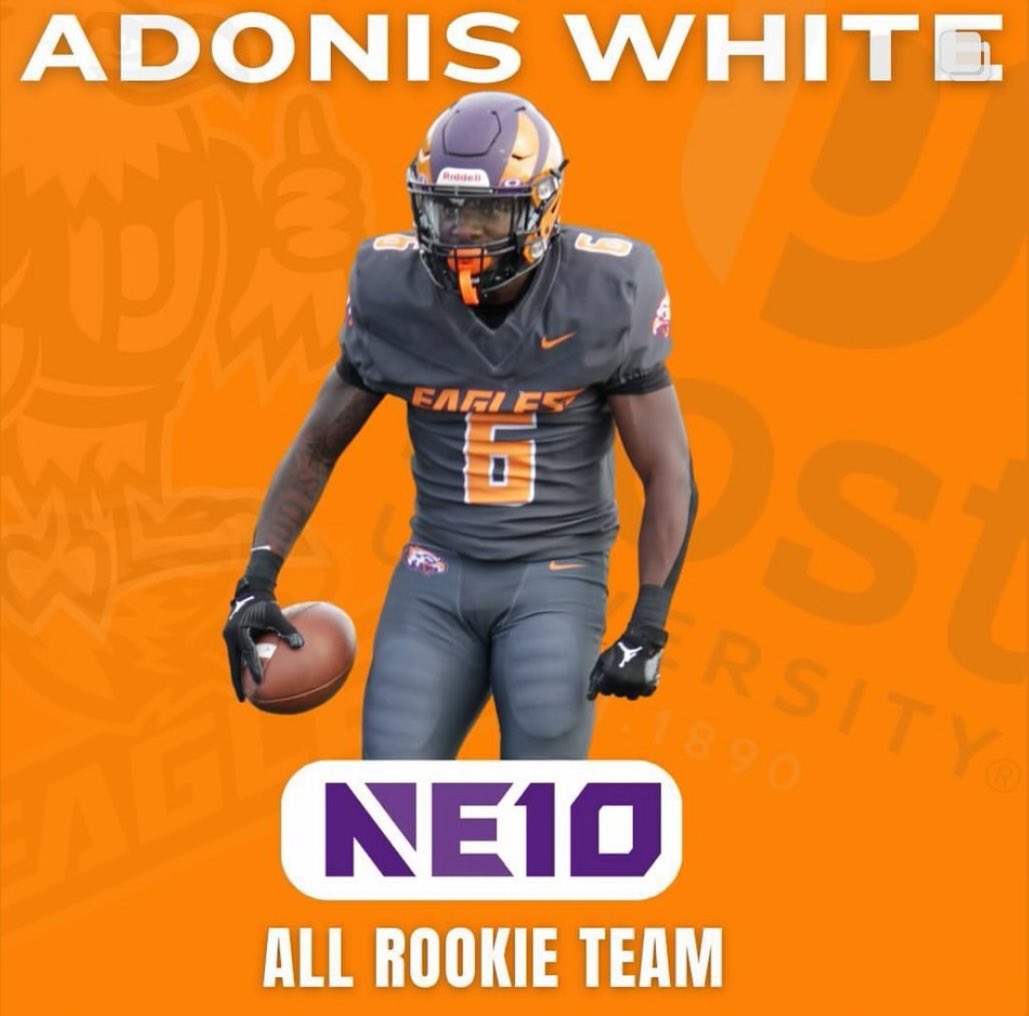 Extremely blessed to receive the All-rookie team in the NE10🚨 #GODsPLAN <a href="/post_fb/">Post University Football 🦅</a> <a href="/sfcharms/">Sharmin Fraser</a> <a href="/DMFootball258/">Driven Minds</a>