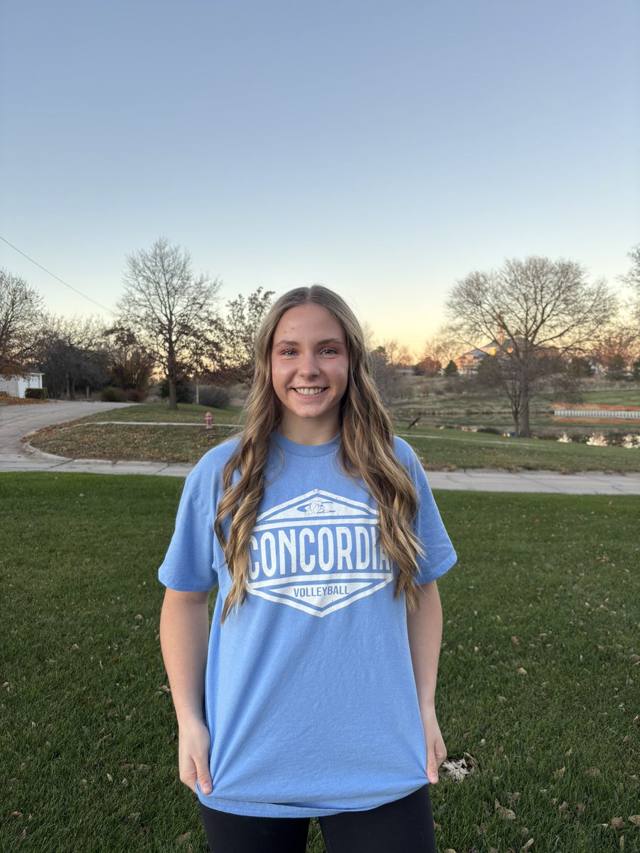 kyla_griess's tweet photo. So so very excited to announce that I will be continuing my academic and volleyball career at Concordia University!💙 Big thank you to my family, teammates , coaches and everyone who has supported me in this journey! Go dawgs🐶 @cunevolleyball https://t.co/6PT2MGfcFw